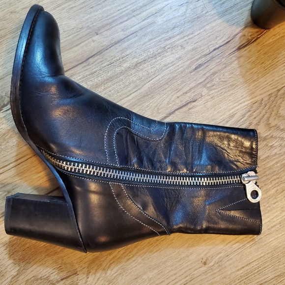 Ann Tuil Champs Elysees black leather booties 35 - Picture 8 of 9